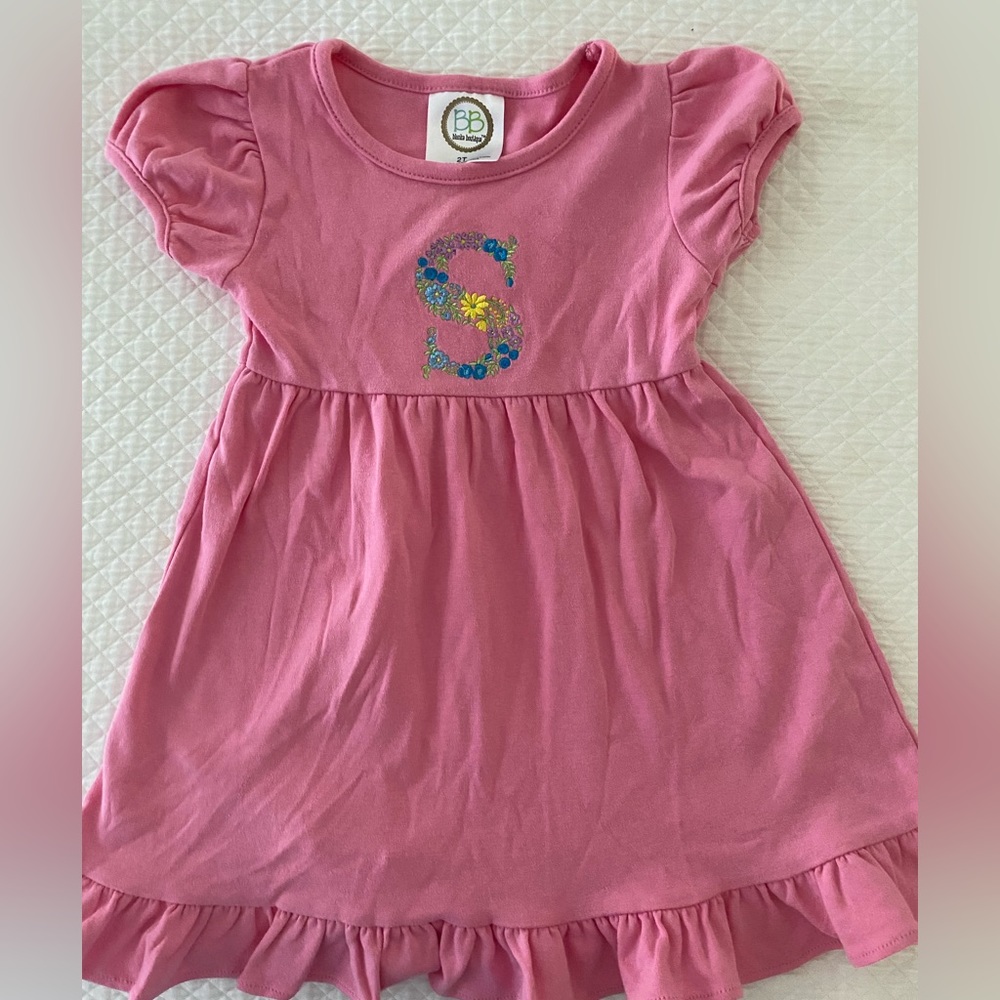 Monogram floral “S” dress